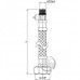 Размеры подводки для смесителя с короткой иглой Rubineta 618041